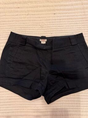 J. Crew Black High-Rise Chino Shorts